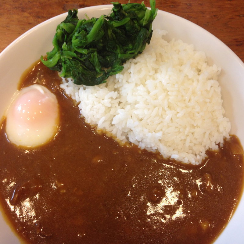 ほうれん草と温玉カレー(れすとらん四六時中 茅ヶ崎中央店 )