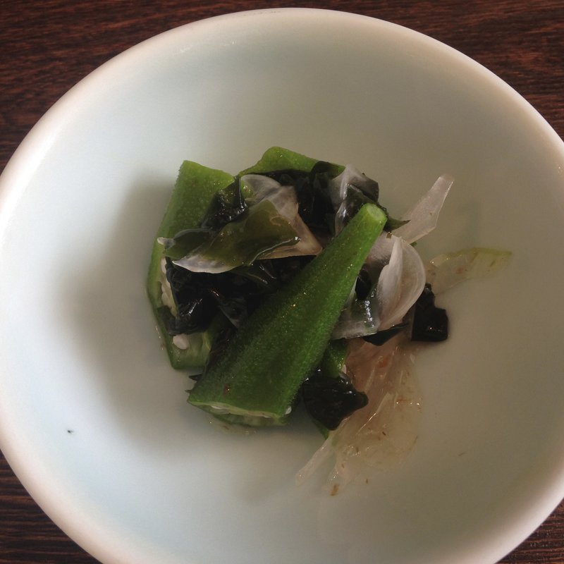 オクラと海藻＆こんにゃくのダイエットおつまみ(positive cafe)