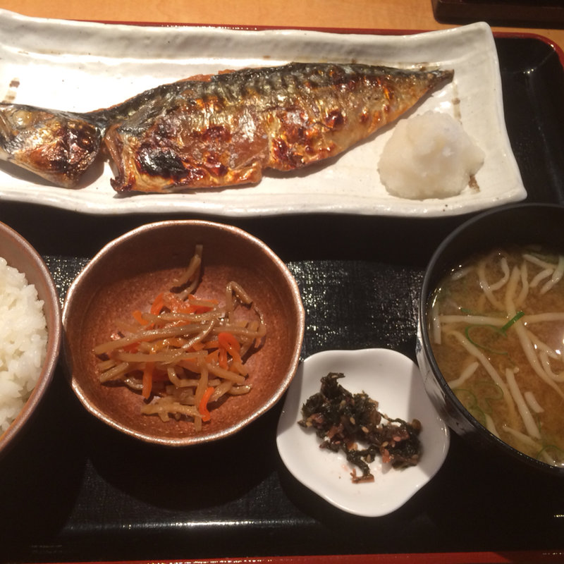 焼き魚定食 さばの塩焼き(角打)