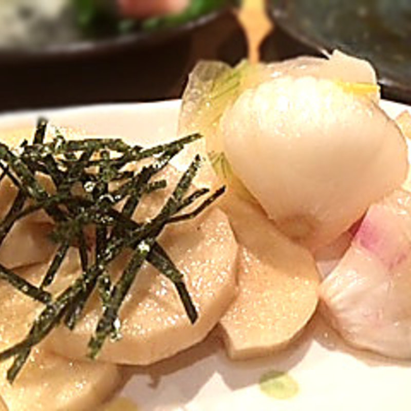 新玉ねぎと長いものサラダ風(酒華菜)