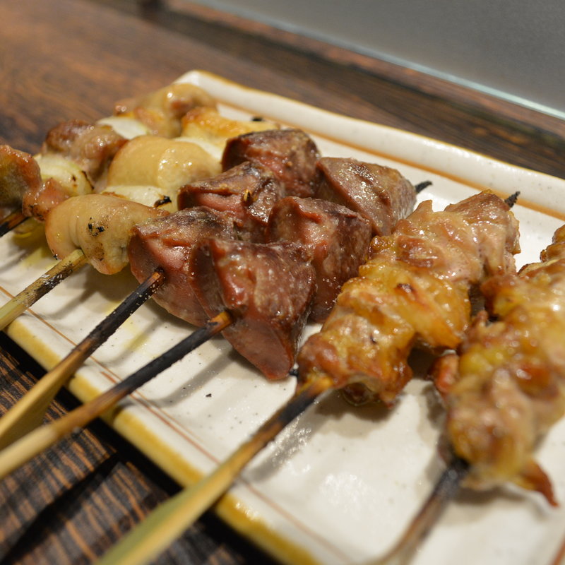 焼き鳥6種(地鶏割烹 稲垣)