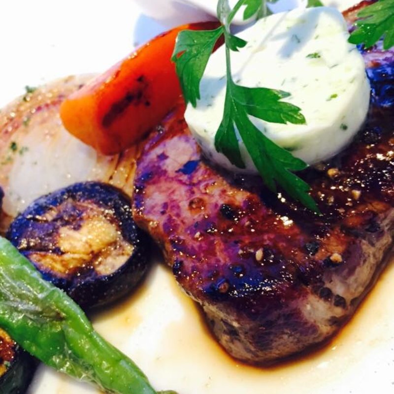 下町カーリック牛ヒレステーキと焼き野菜(下町DINING&CAFE THE sea)