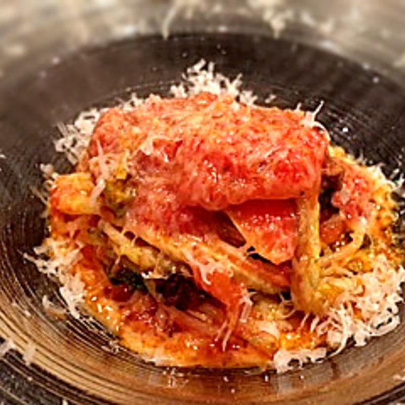 霜降り白菜のスパゲッティ　アラビアータ(グリーチネ )