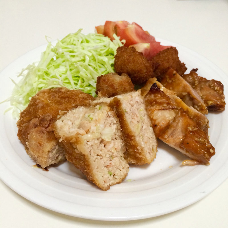 チキンボール、メンチカツ、スタミナ(鳥大)