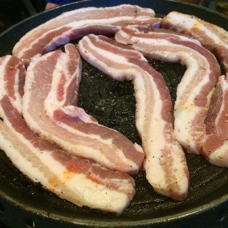 三種のサムギョプサルコース(“R”RIVERSIDE GRILL＆BEER GARDEN)