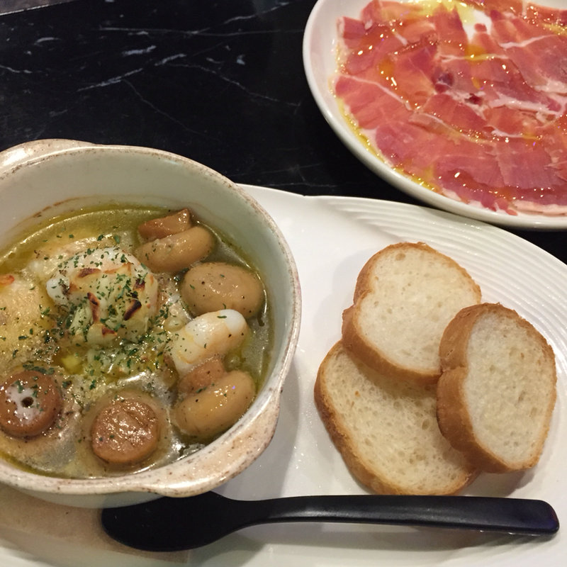 エビとマッシュルームのアヒージョ(エンドレス)