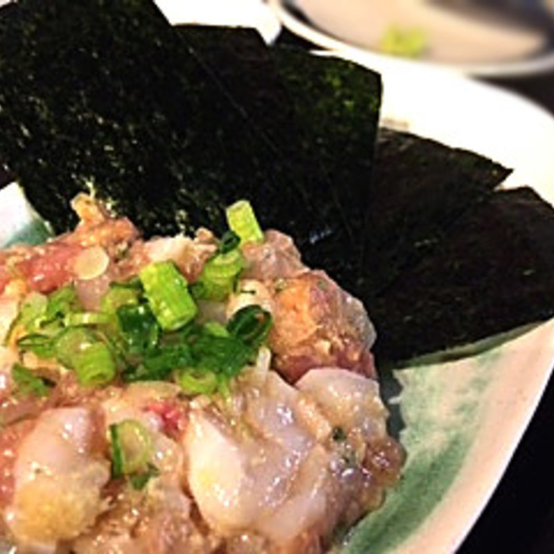 スズキと水ダコとブリのなめろう(魚旬 伊勢佐木町店)