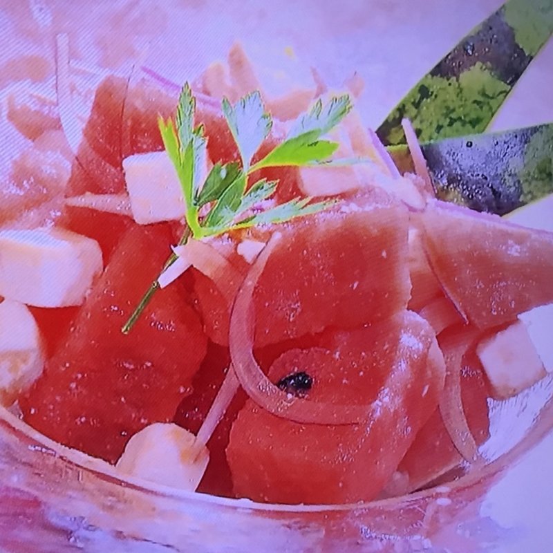 スイカとフェタチーズのサラダ(地中海料理【AllaPace】アッラパーチェ)