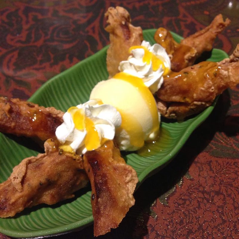 揚げバナナとアイスのセット(キンカーオ )