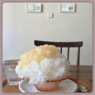 かき氷（梨）(日本茶カフェ一日 （ひとひ）)