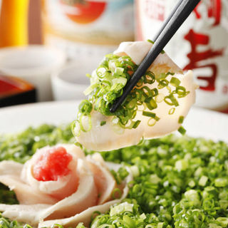 地鶏葱まみれ(九州紀行・美色個室 一本気 海浜幕張店 （イッポンギ）)