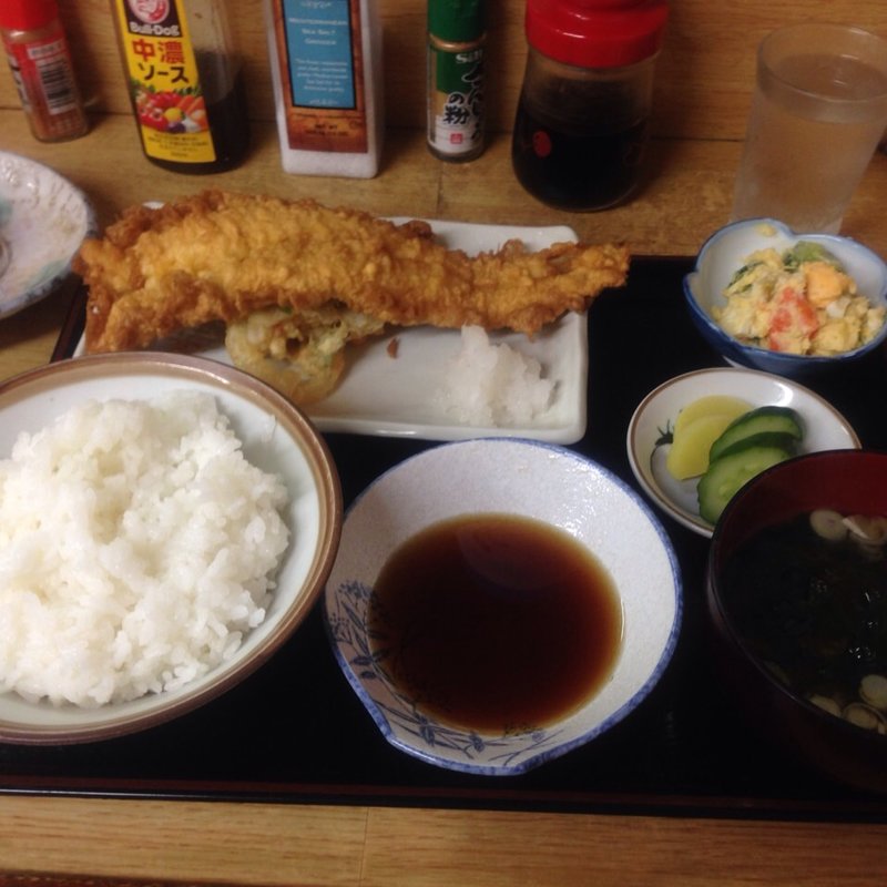 あなご天ぷら定食(味美食堂)