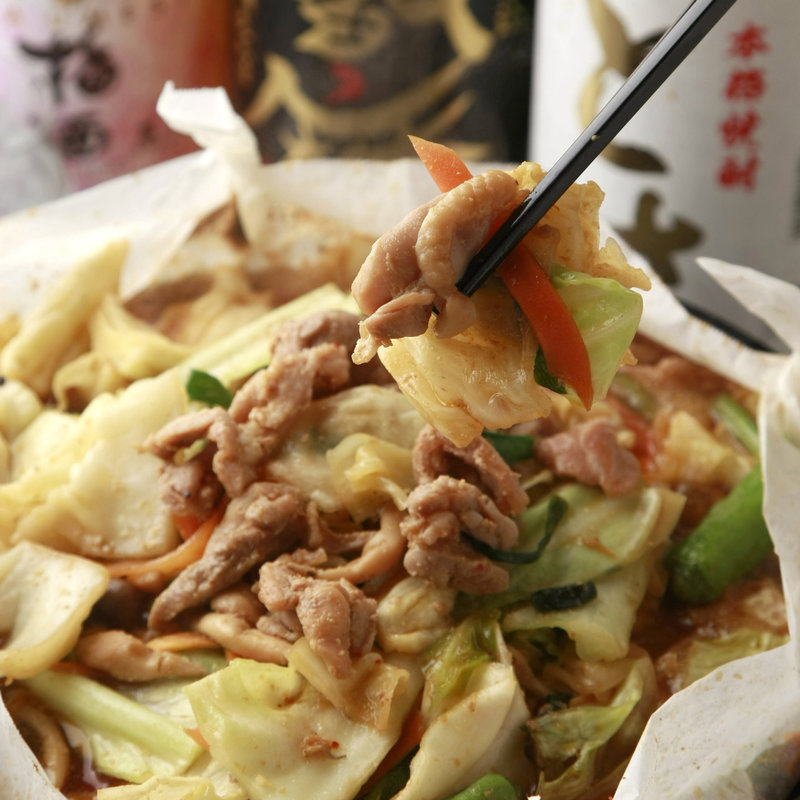 鶏肉と野菜の鉄板焼き(九州紀行・美色個室 一本気 海浜幕張店 （イッポンギ）)