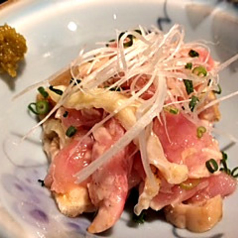 鶏たたき(串揚げと煮込みの店 ほたる)