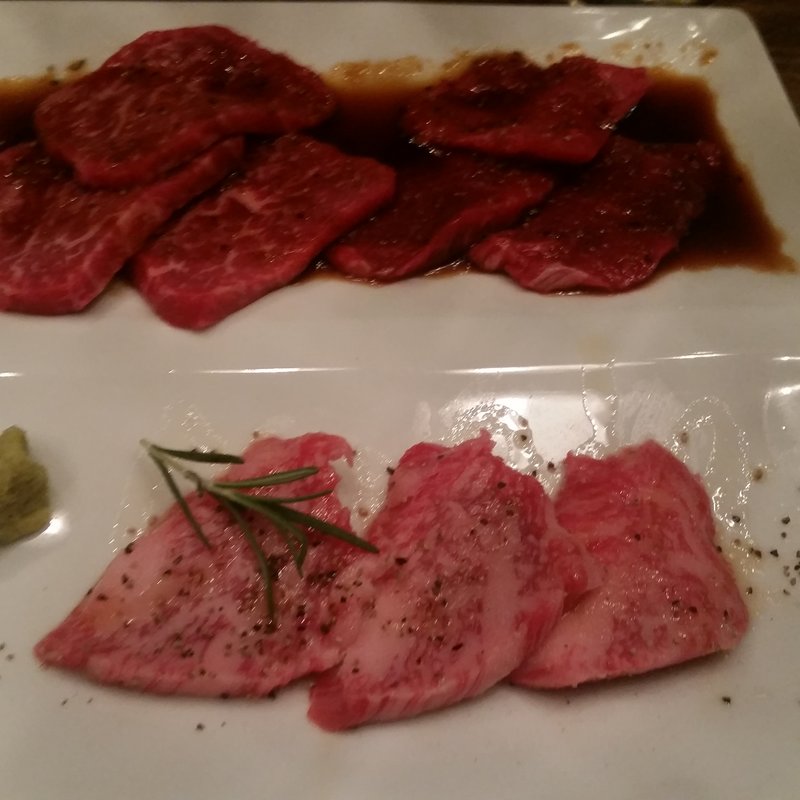 和牛赤身肉の３種盛りセット(恵比寿焼肉　kintan （エビスヤキニクキンタン）)