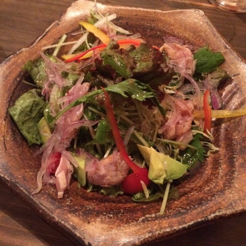 アボカドとむねタタキの和風サラダ(炭焼Parks なないろ京橋店)