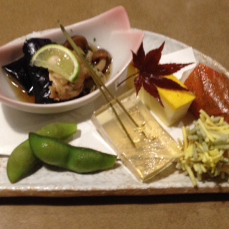 秋の前菜(玄品ふぐ 浅草の関 （ゲンピンフグ）)