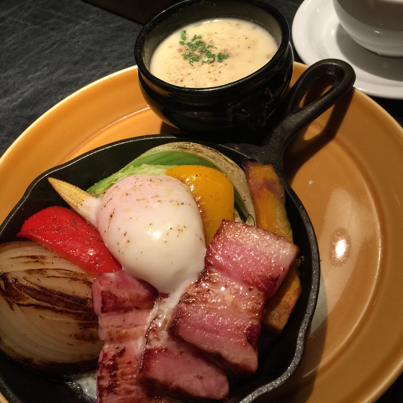 クラムチャウダー♡グリル野菜(マディソン ニューヨーク キッチン)