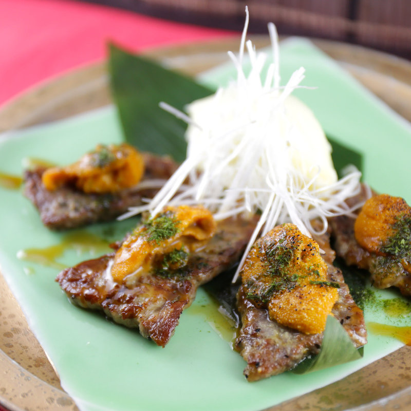 牛肉のウニ焼き(あく庵 )