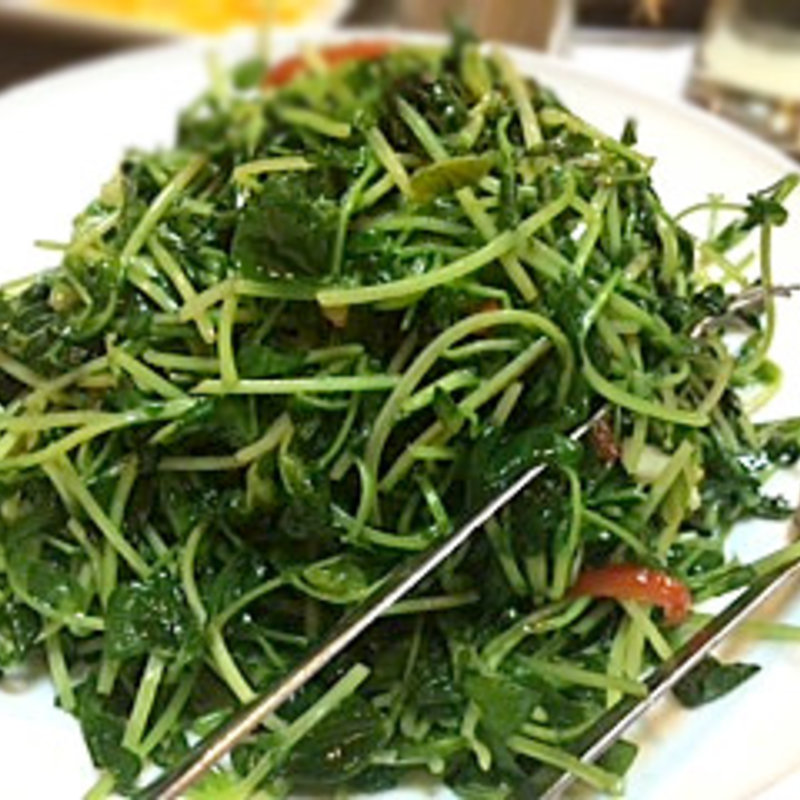 豆苗炒め(敦煌　伊勢佐木町)