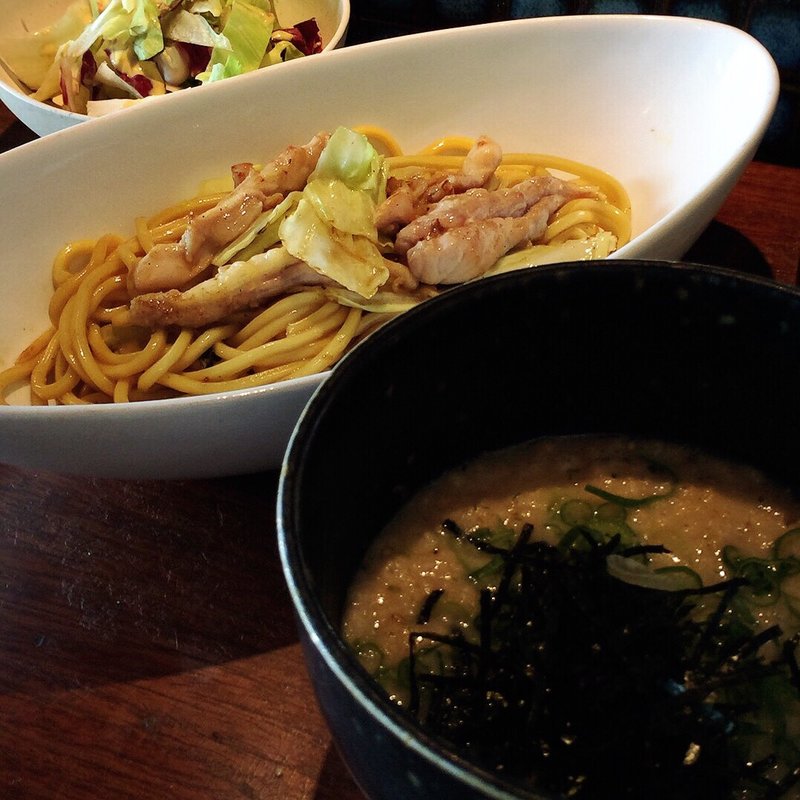 備中高原産せせりのつけ焼きそば定食(京ちゃばな)