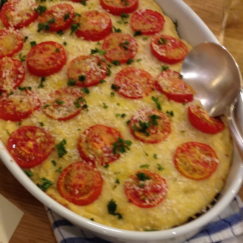 ごぼうとトマトと豆乳きびソースグラタン(ビオクラカフェ)