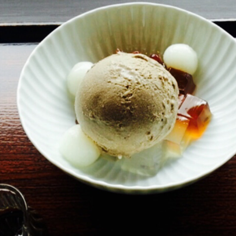 ほうじ茶あんみつ(嵐山おぶう )