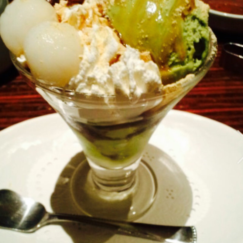 ミニ抹茶パフェ(焼肉大仙)