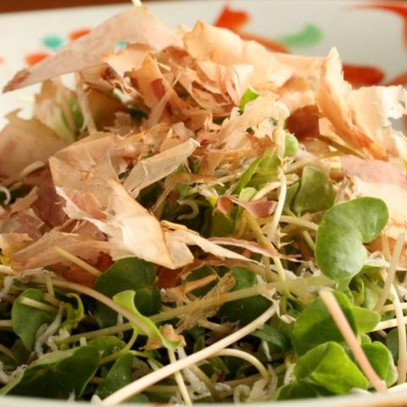 そば若菜とジャコの盛り合わせ(手打ち蕎麦と鴨料理 慈玄)