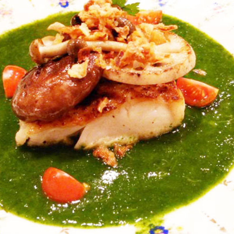 かれいのポワレほうれん草ソース(あきん )