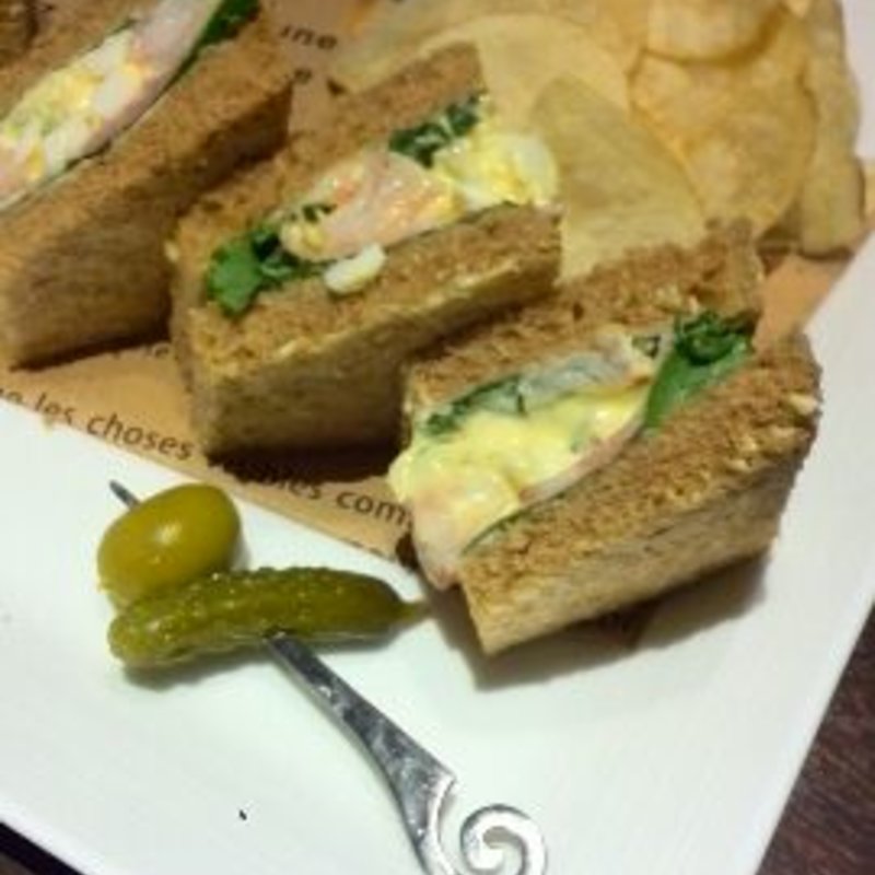 エビとアボカドのたまごサンド(カレーショップ シエール)