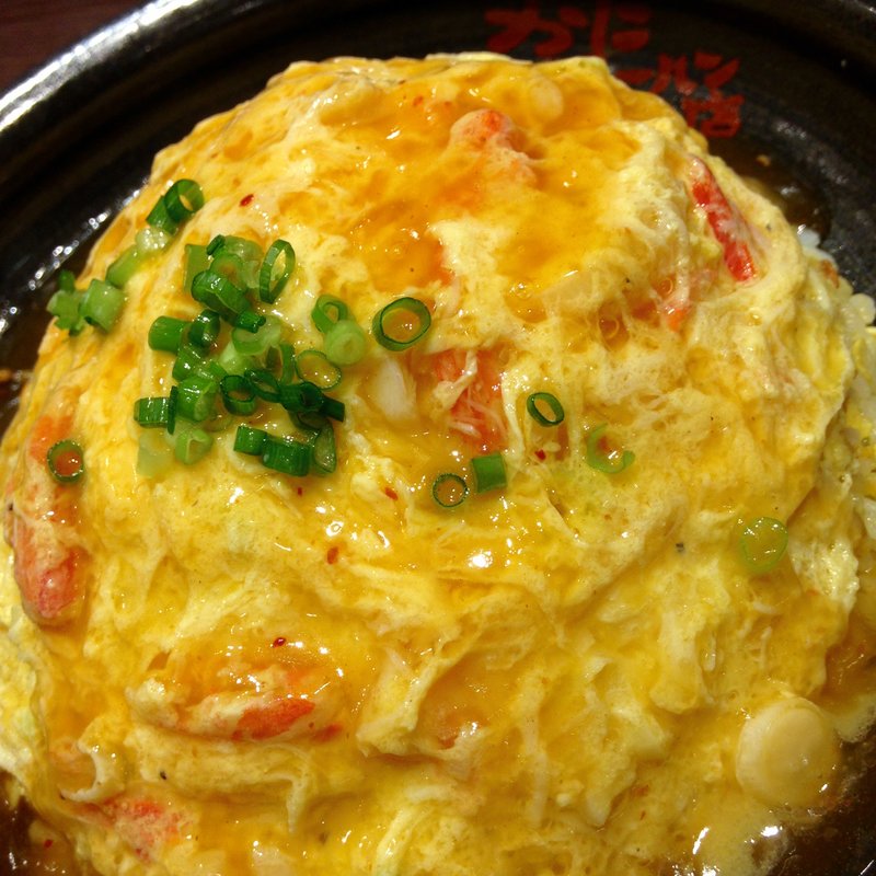 半熟卵のかに玉チャーハン(かにチャーハンの店 ecute立川店 )