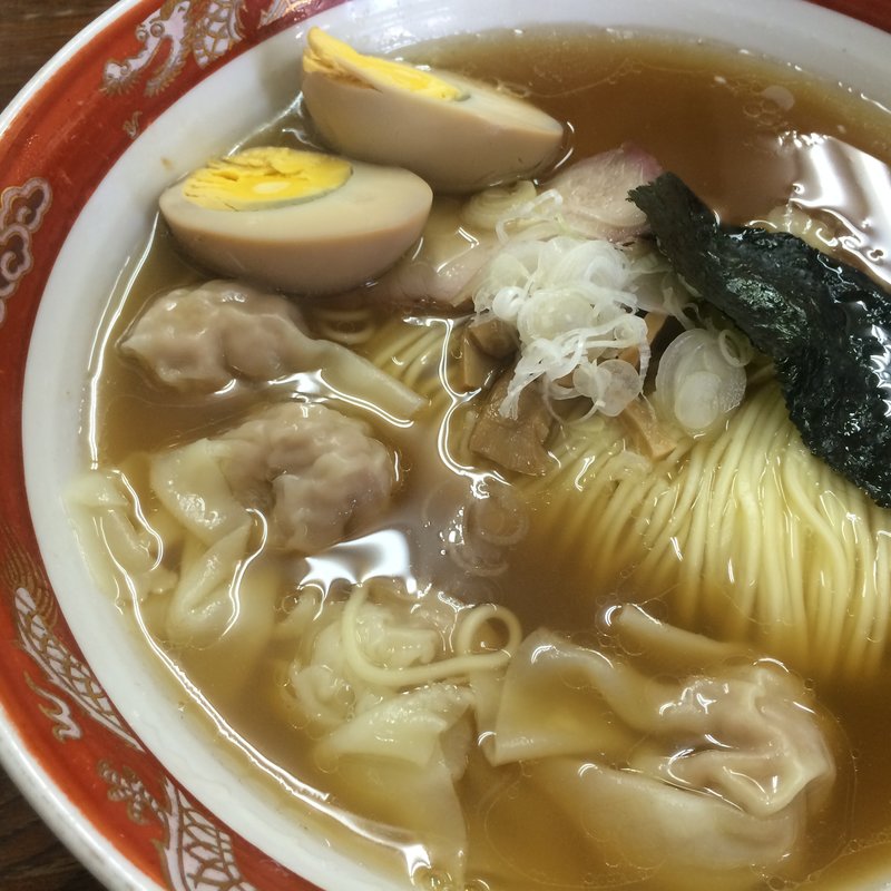 ワンタン味玉メン(支那ソバ かづ屋)