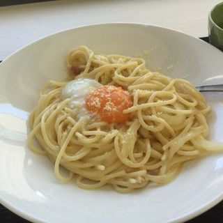 松永さんの玉子“遊楽卵”のカルボナーラ白トリュフ風味(GENEROSO)