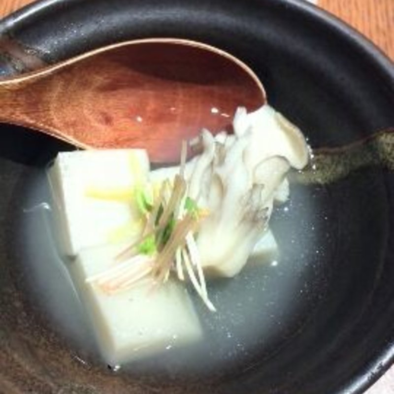 麺つゆで食べるあったかそば豆腐(花旬庵 大井町店)