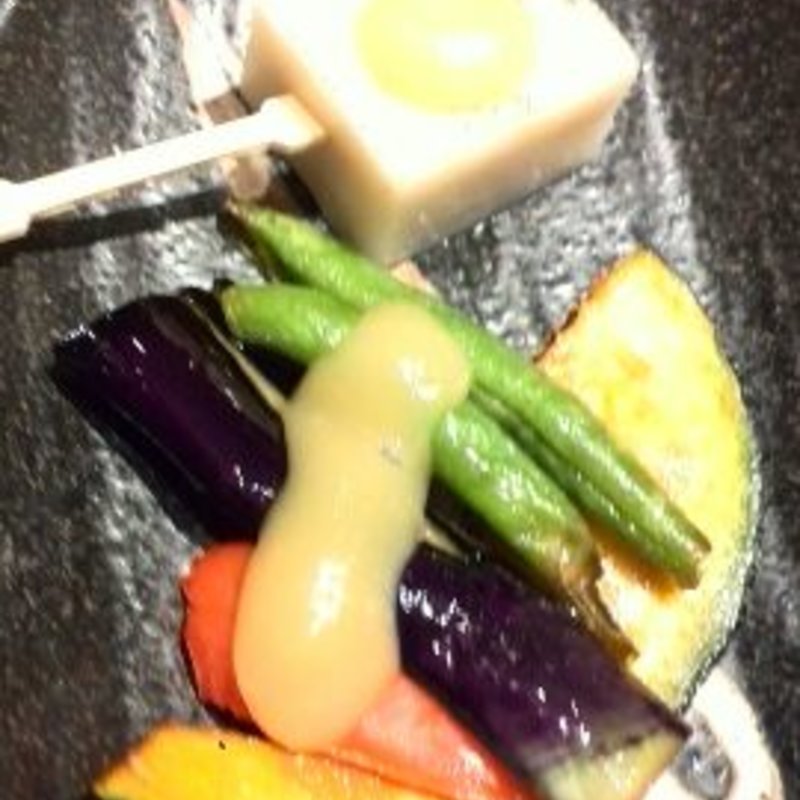 自家製そば豆腐秋野菜添え(花旬庵 大井町店)