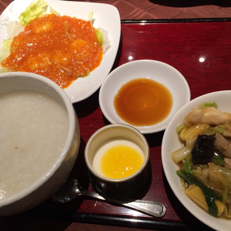 お粥定食(中国料理 青冥 Ching Ming 阪急池田店)