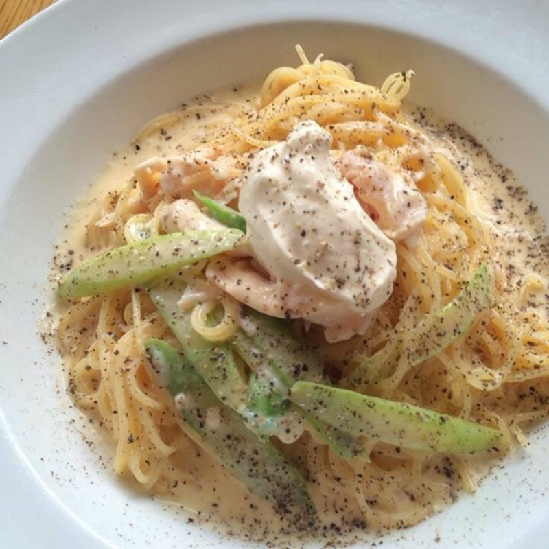 蒸し鶏の冷静カルボナーラ(MOULiN)