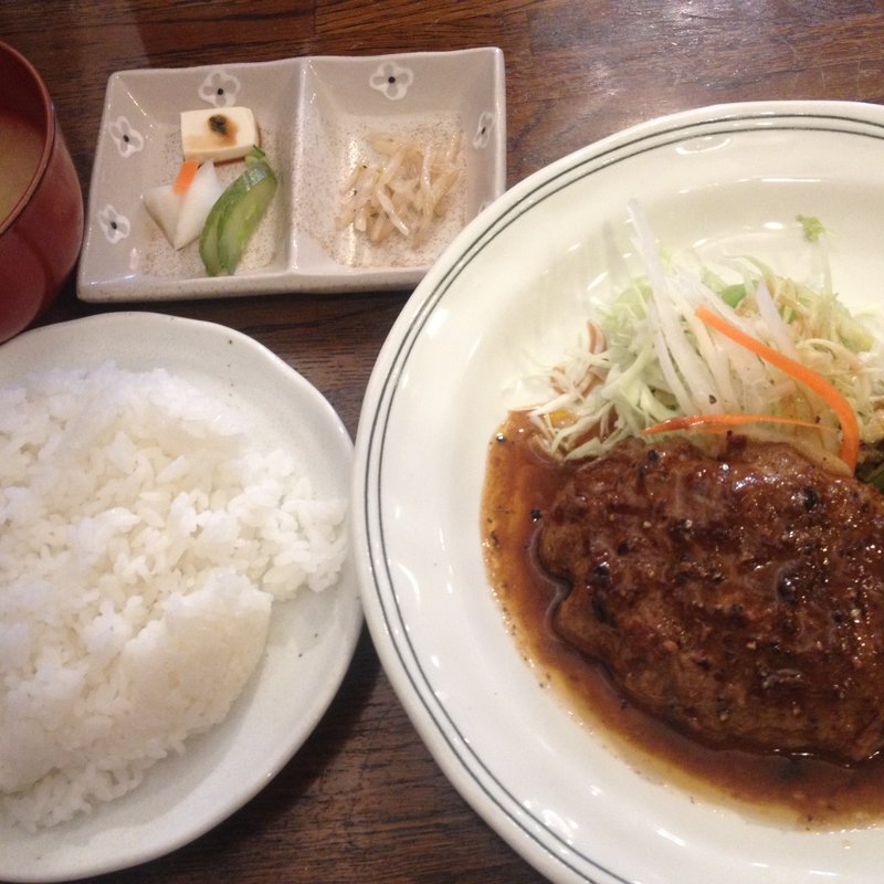 ハンバーグステーキランチセット(がぶ)