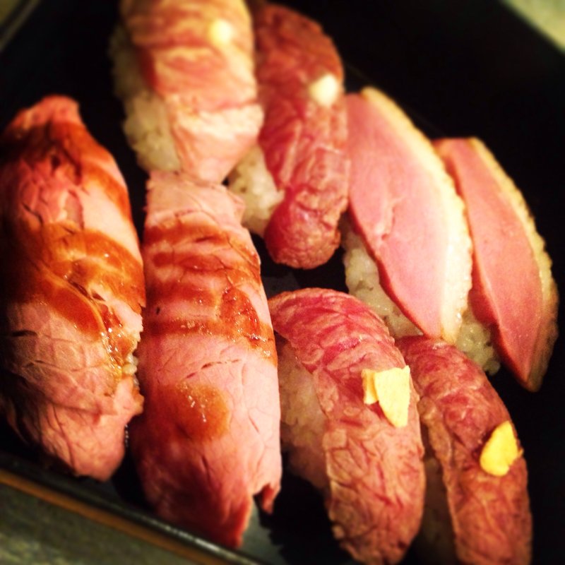 福来る盛り合わせ 10貫盛り(渋谷肉横丁 肉寿司)