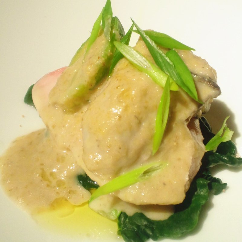 みやじ豚のグリル カルボナーラ風(カリフォルニアワインガーデン)