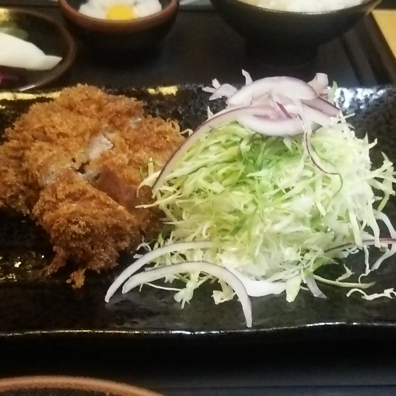 ヒレカツ定食(天かつ)