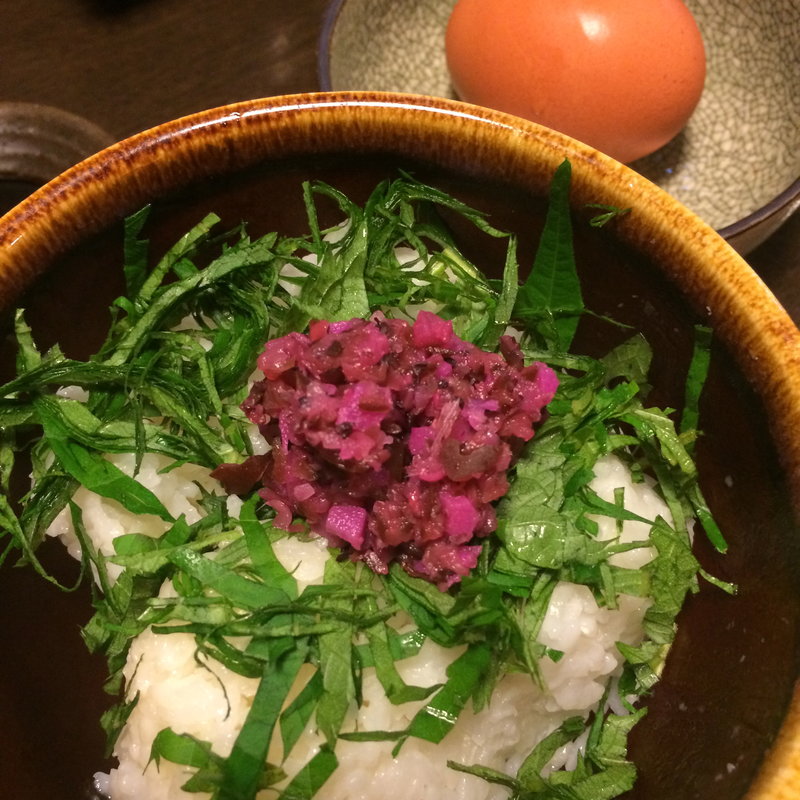 凡蔵風しそ卵かけご飯(凡蔵)