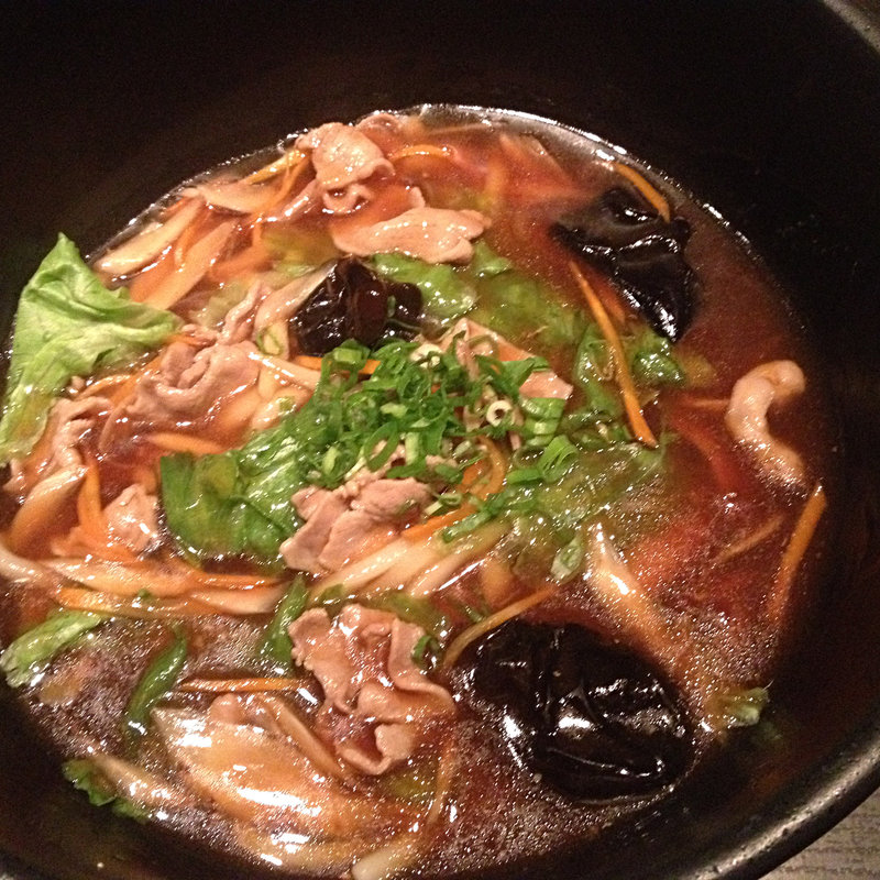 もち豚　ポン酢あんかけのおうどん(麺匠の心つくし つるとんたん 六本木店)