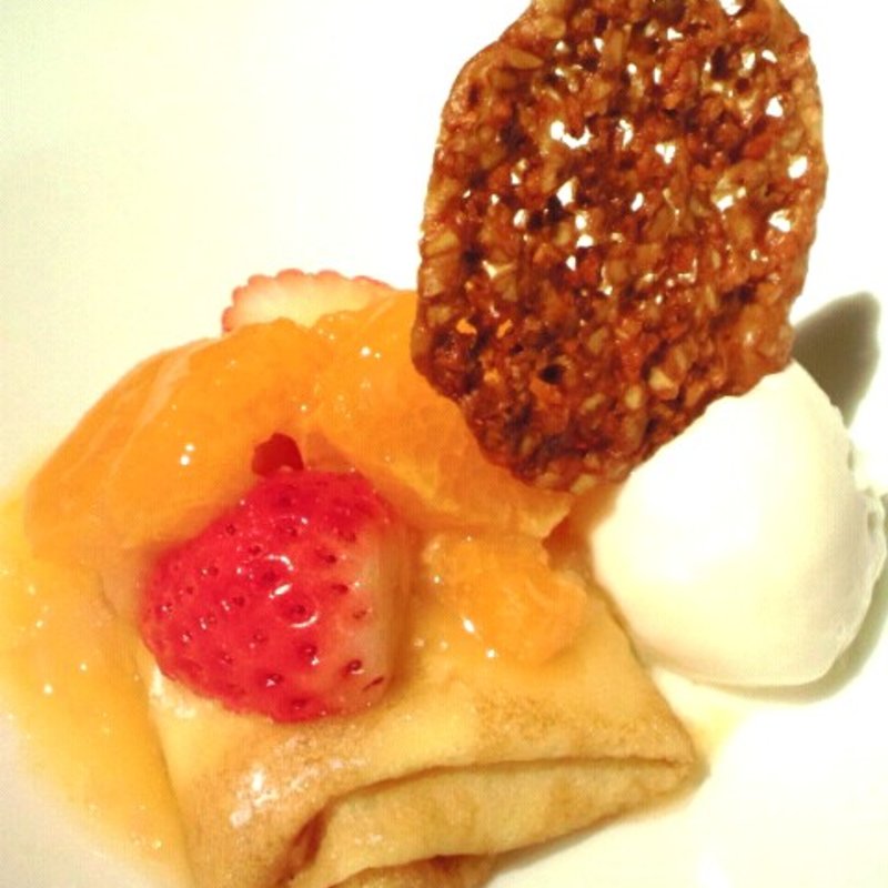 クリームチーズのクレープ包み(カリフォルニアワインガーデン)