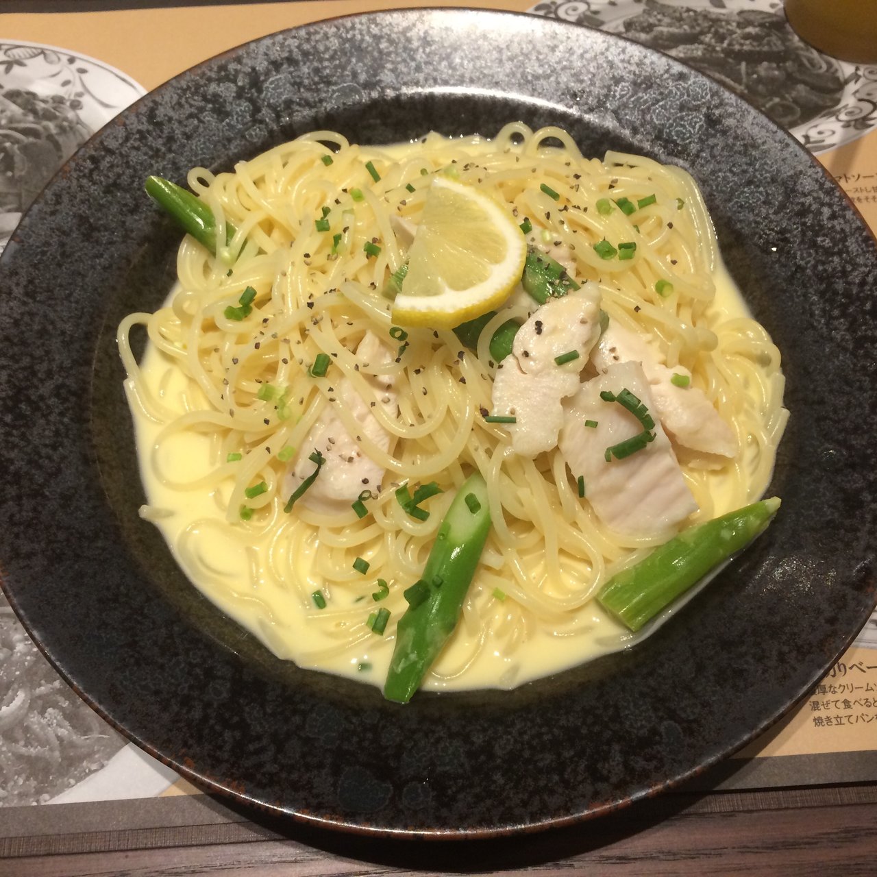 蒸し鶏とグリーンアスパラのレモンクリームパスタ 鎌倉パスタ 福知山店 の口コミ一覧 おいしい一皿が集まるグルメコミュニティサービス Sarah