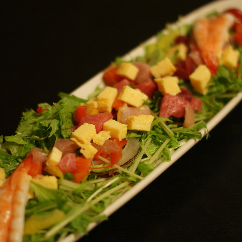 鮮魚のサラダ仕立て(築地 海宝館 勝鬨寿し 総本店)