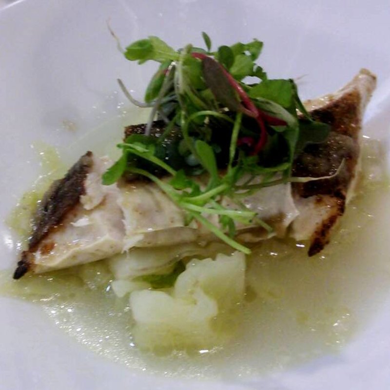 天然鯛のポワレ　ハーフサラダ添え(ル・コントワ)