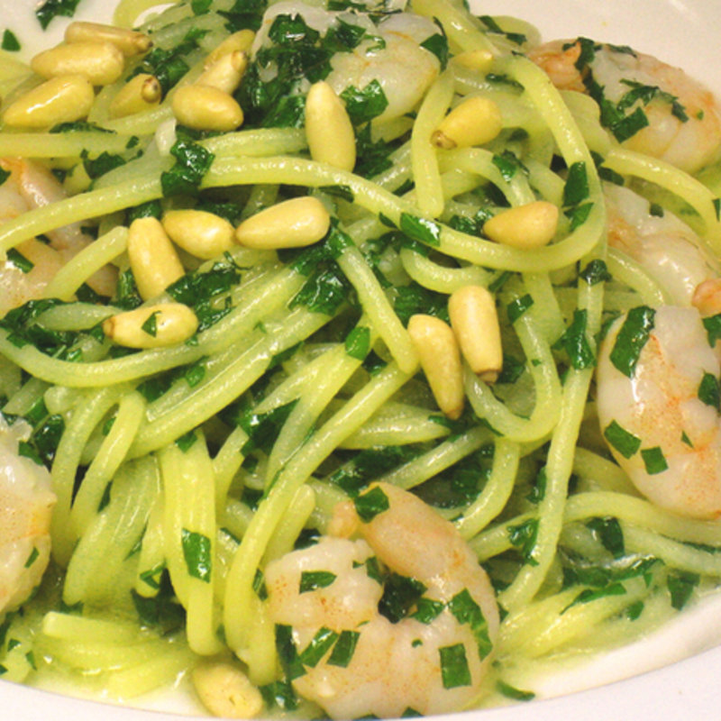 大葉と海老のパスタ(イタリアンダイニング カフェ ハーレーパーク)