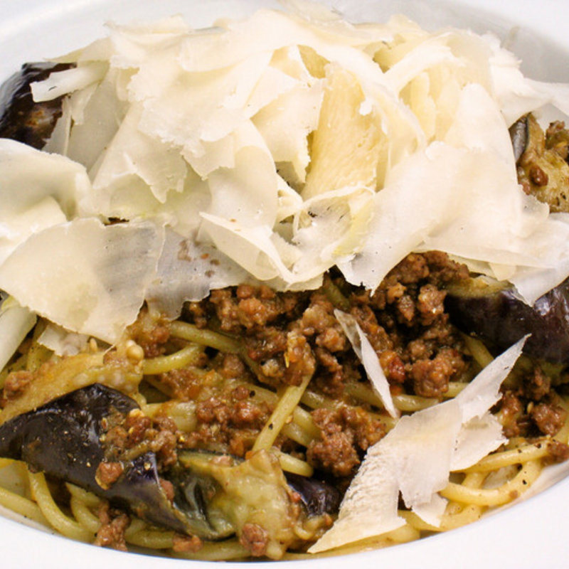 茄子のボロニア風ミートソース(イタリアンダイニング カフェ ハーレーパーク)